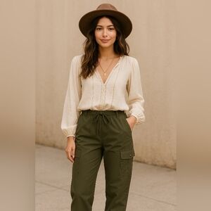 Cabi! New! Without Tag Olive Green Cargo Pants